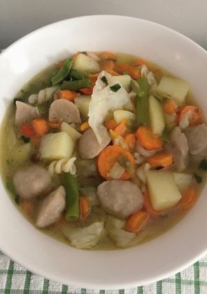 Foto resep Sop bakso makaroni 🍲🍲🍲
