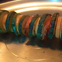 A picture of Zuchhini caterpillar roast.