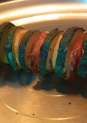 A picture of Zuchhini caterpillar roast.