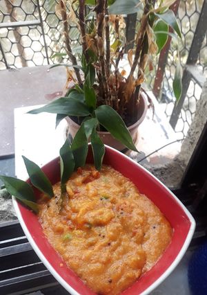 A picture of Tomato Upma.