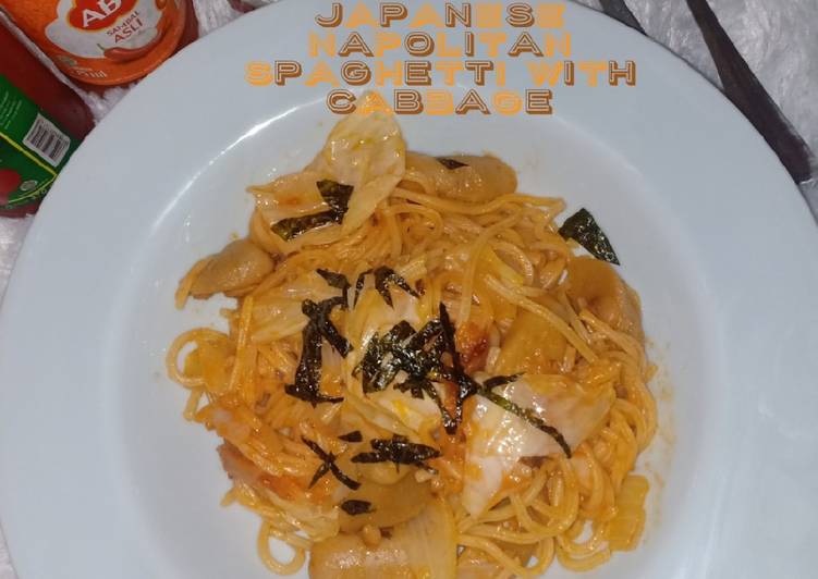 Cara olah Japanese Napolitan Spaghetti with Cabbage yang Enak