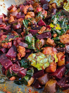 A picture of Beetroot/sweet potato Hyderabadi🤤🤤🤤.