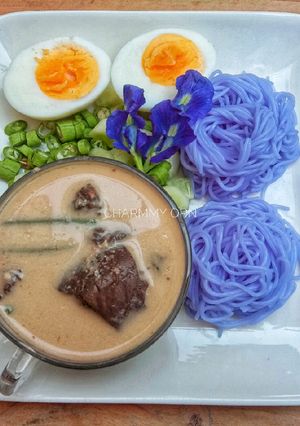 รูปของ ขนมจีนน้ำกะทิไก่ไม่เผ็ด[อาหารเด็ก]