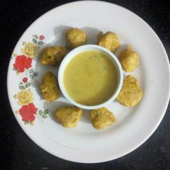 A picture of Karela skin bhajiya.