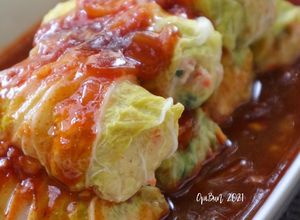 Foto resep Sawi Gulung Isi