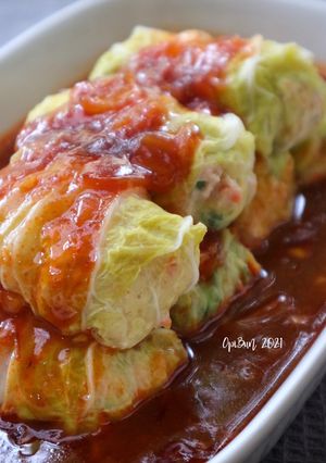 Foto resep Sawi Gulung Isi