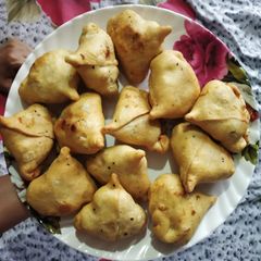 A picture of Homemade Samosa.