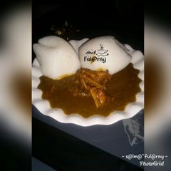 A picture of Tuwo shinkafa da miya kuka by s@lma ful@rny.