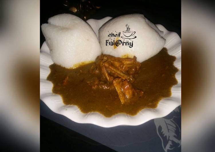 Recipe of Any-night-of-the-week Tuwo shinkafa da miya kuka by s@lma ful@rny