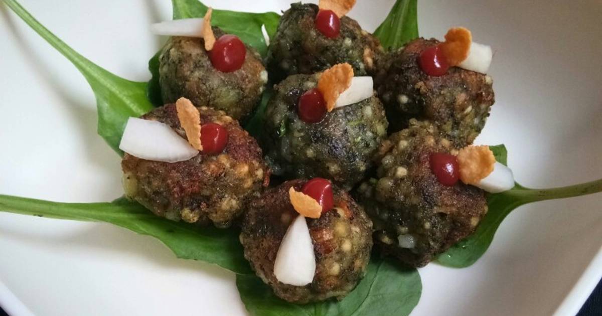 Spinach Potato Corn Flakes Sago Balls Recipe by Sneha jha Cookpad