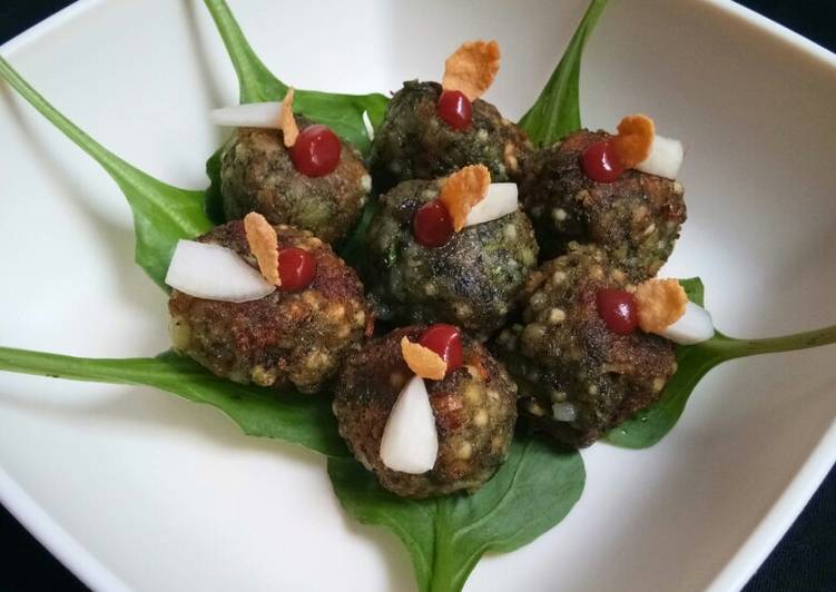 How to Make Any-night-of-the-week Spinach Potato Corn Flakes Sago Balls