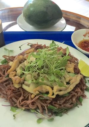 Hình của món Hủ tiếu lứt áp chảo.