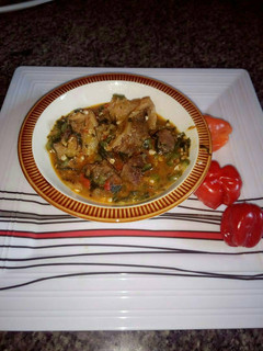 A picture of Okro soup.