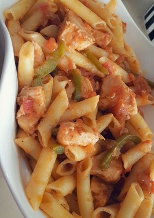 صورة لوصفة معكرونة بالدجاج 🍝