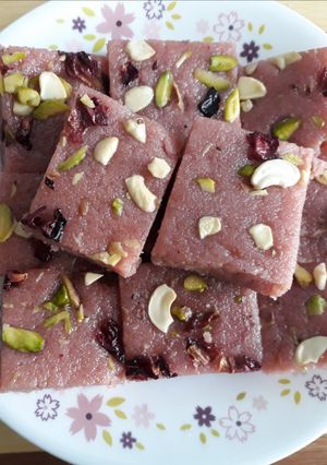 A picture of Jamun  barfi.