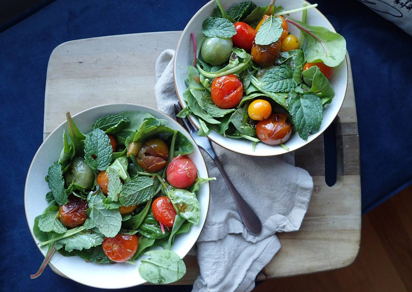 Roasted Tomato and Mint Salad