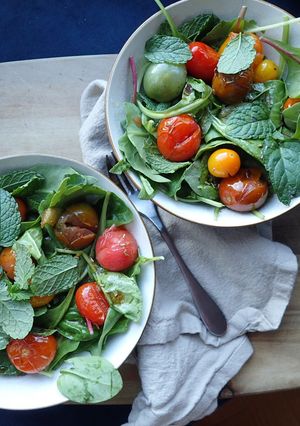 A picture of Roasted Tomato and Mint Salad.