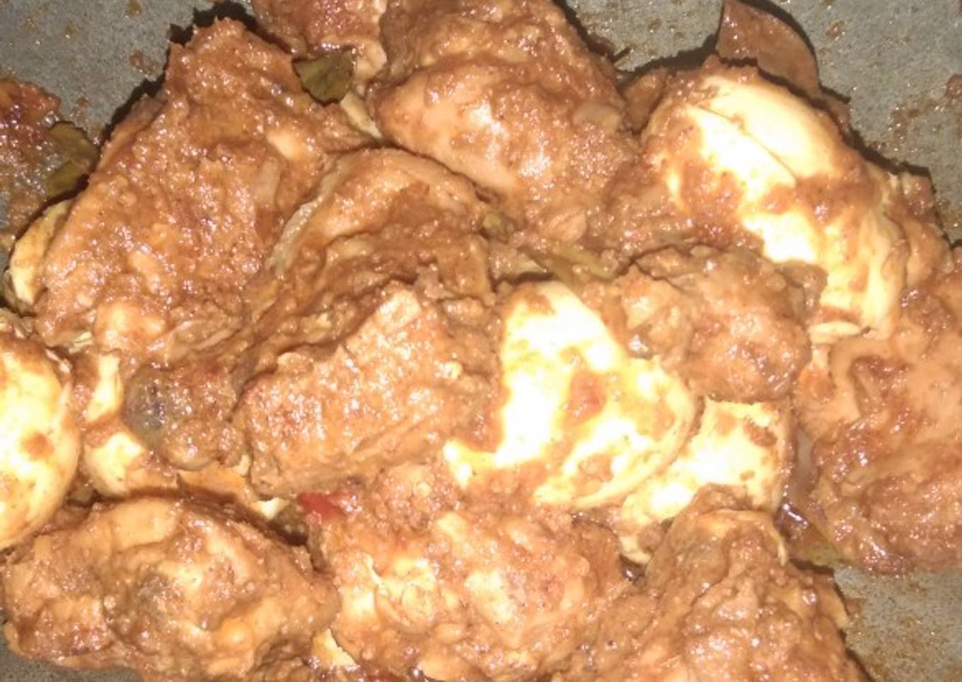 Rendang ayam+telur ayam ala ala jadul