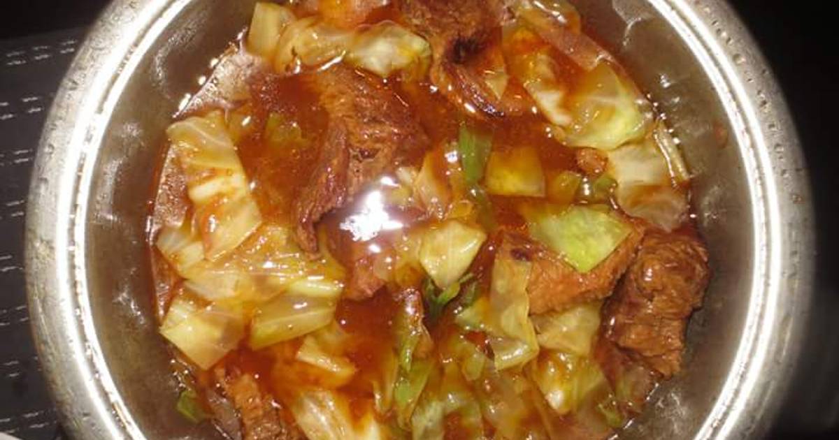 Beef Stew with Cabbage Recipe by ken raila Cookpad