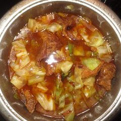 A picture of Beef Stew with Cabbage.