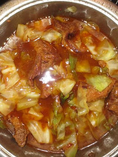A picture of Beef Stew with Cabbage.