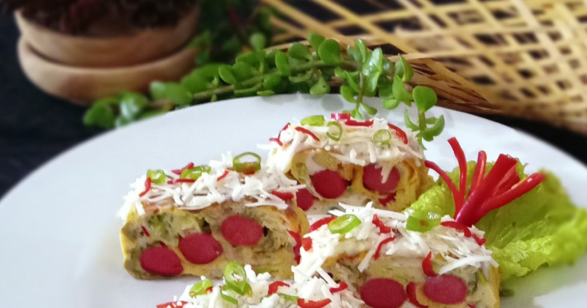 Omelet Telur Gulung Sosis