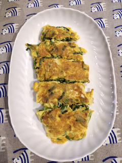 A picture of Pan Fry Eggs with Green Chives.