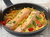 Saumon aux tagliatelles