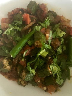 A picture of Bhindi Masala (okra Masala).