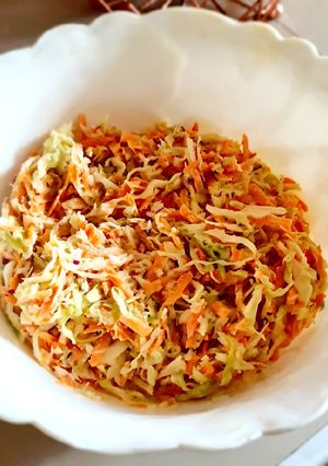 A picture of Easy peasy super tasty coleslaw.