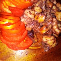 A picture of Pweza wa kukaanga(fried octopus).