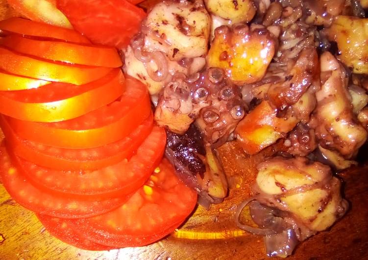 Recipe of Speedy Pweza wa kukaanga(fried octopus)
