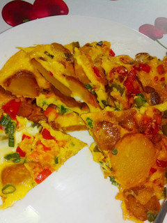 Foto resep Omelette kentang sosis dan sayuran