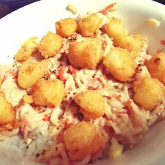 A picture of Fried scallop and kani mayo don.
