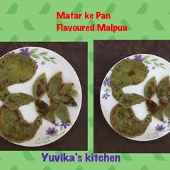 Matar ke Pan Flavoured Malpua : #HOLI SPECIAL A picture of Matar ke Pan Flavoured Malpua : #HOLI SPECIAL.