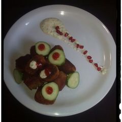 A picture of Fish chop with chilli curd.