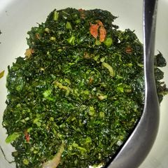 A picture of Fried sukuma Wiki.