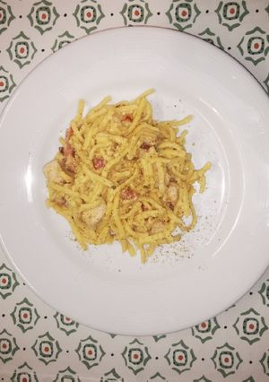 Csirkés tojásos tészta recept fotója