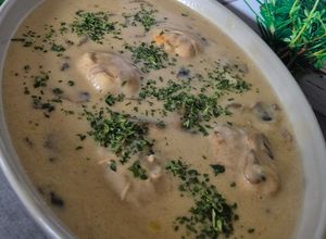 Une photo de Paupiettes de poulet à la sauce crème et champignons – Cookeo Infinity (4 personnes)