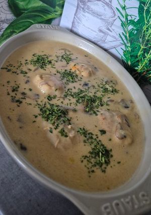 Une photo de Paupiettes de poulet à la sauce crème et champignons – Cookeo Infinity (4 personnes)