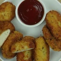 A picture of Chicken nuggets.