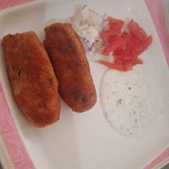 A picture of Bread crumbs chicken Roll.