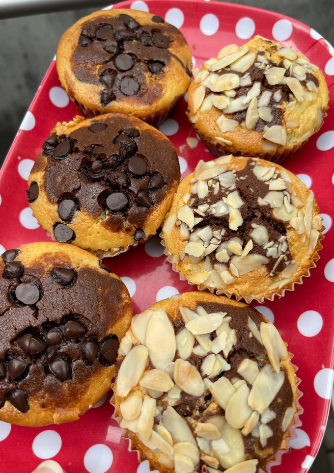 Foto resep Double Chocolate Cream Cheese Muffins