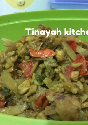 Foto resep Oseng-oseng ayam jengkol kembang kol special promol12 hpai