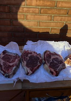 Una foto de Chuletón de vaca rubia Gallega a la brasa