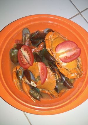 Foto resep Kepiting kerang ijo kuah pedas manis