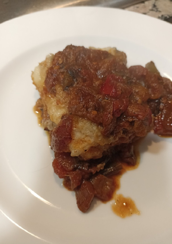 Una foto de Bacalao con sanfaina