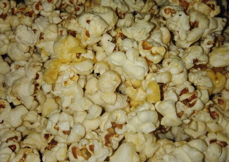 makanan Popcorn caramel Jadi, Enak