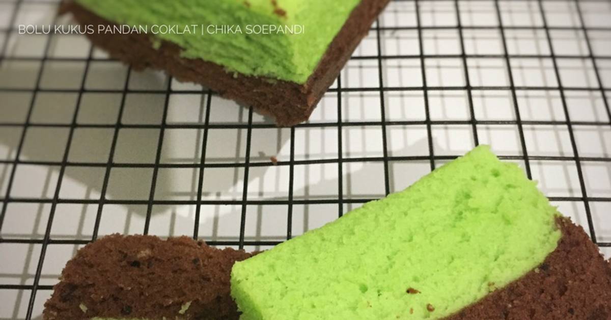 Resep Bolu Kukus Pandan Coklat Anti Gagal Oleh Chika Soepandi Cookpad