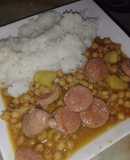 Garbanzo con chorizo y arroz